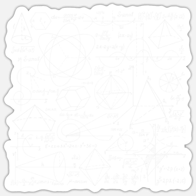 mathematician - Sticker size S (10 x 10 cm) - white matte