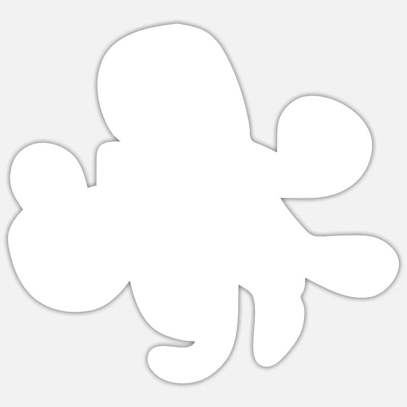 octopus - Sticker size S (10 x 10 cm) - white matte