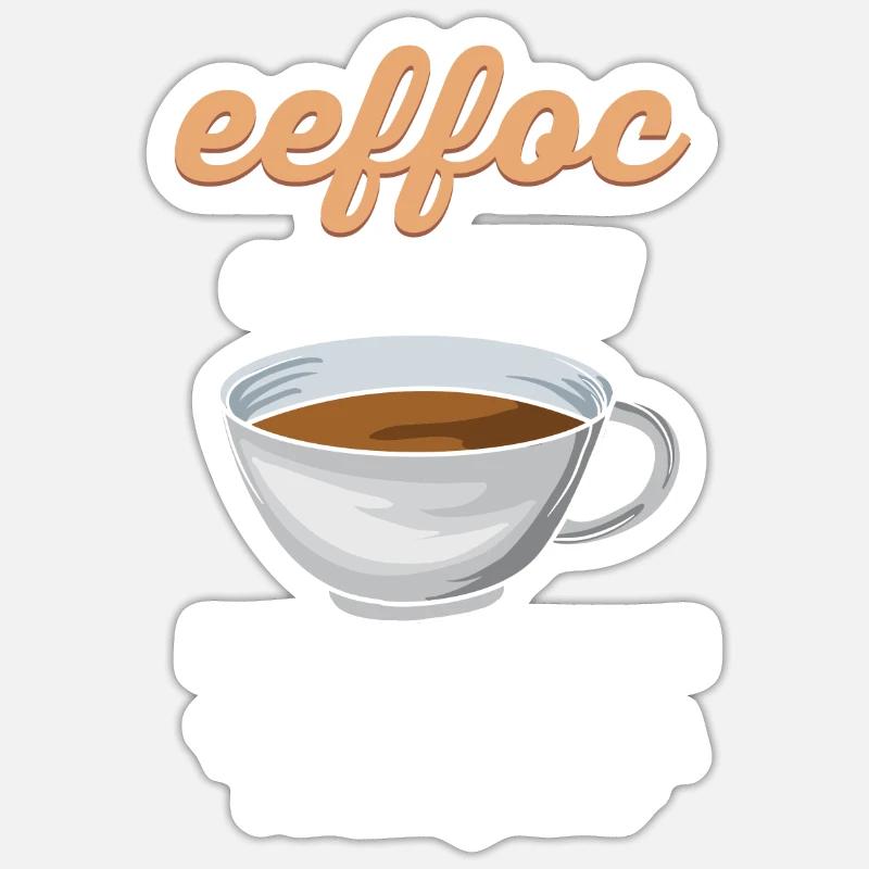eeffoc - Coffee Backwards for coffee lovers Sticker size S (10 x 10 cm)