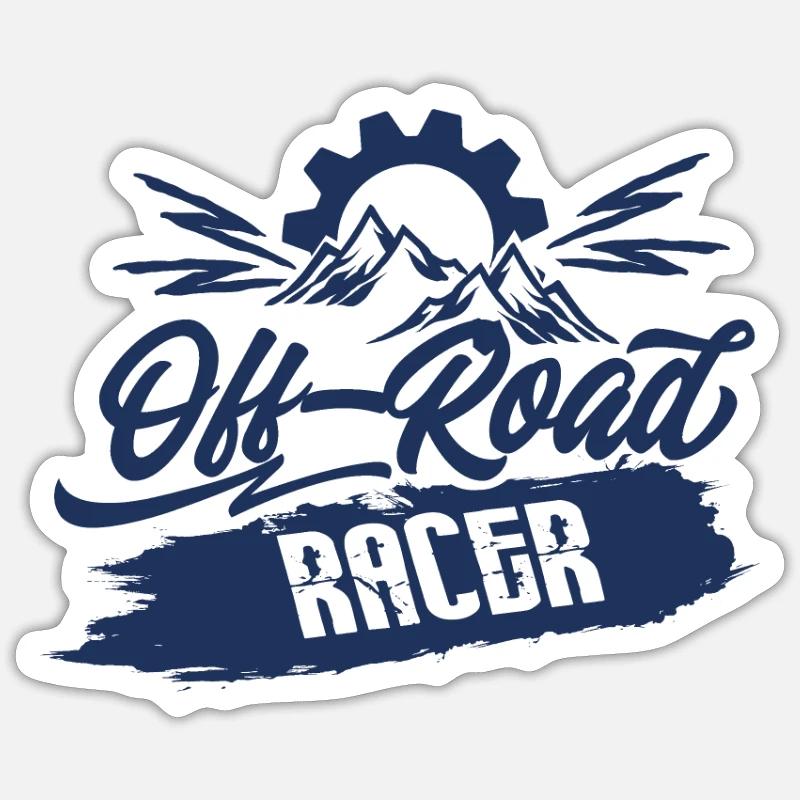 Off Road - Sticker taille S (10 x 10 cm) - blanc mat