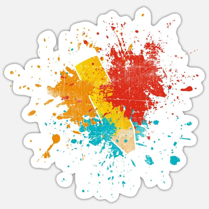 École - Sticker taille S (10 x 10 cm) - blanc mat