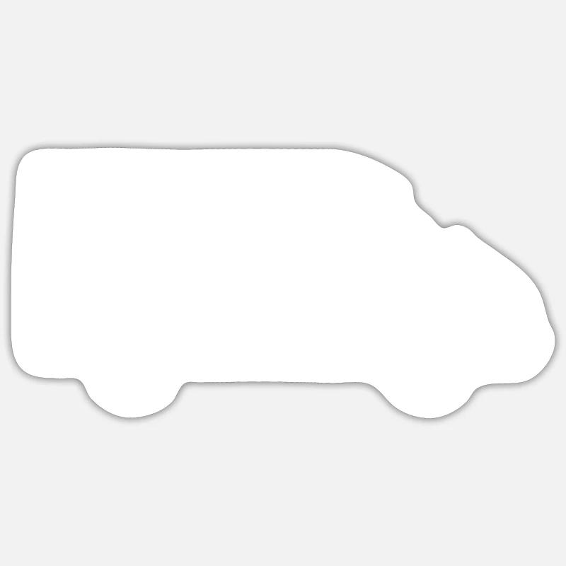 Bus - Sticker Größe S (10 x 10 cm) - Mattweiß