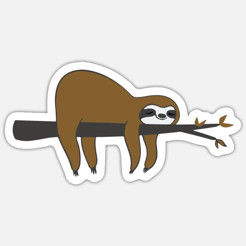 Faultier Sticker Größe S (10 x 10 cm)