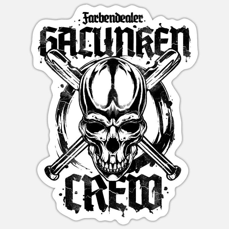 Scoundrels crew B - Sticker size S (10 x 10 cm) - white matte