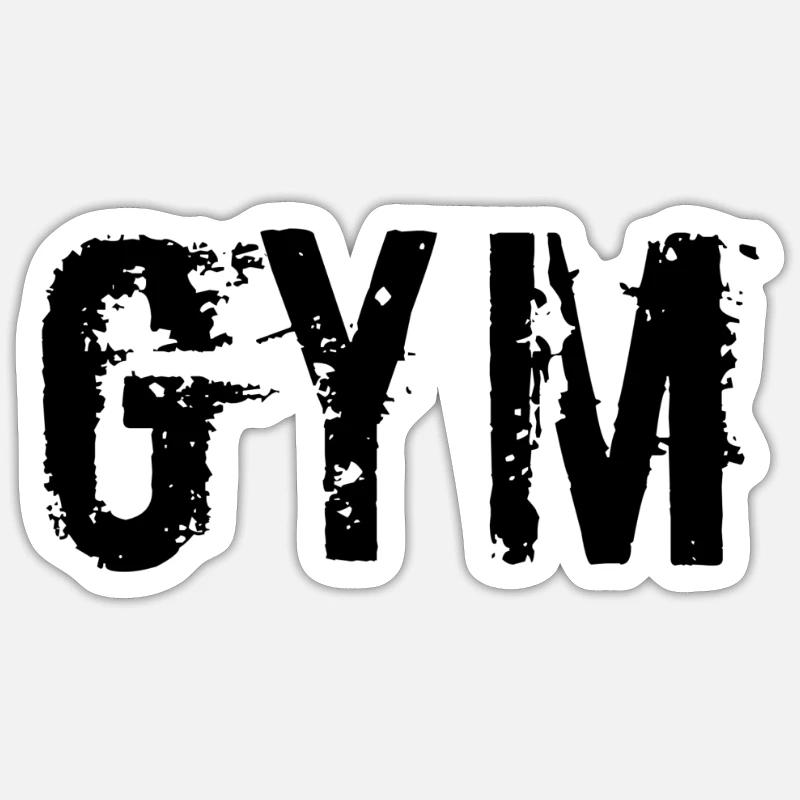 Gym - Sticker taille S (10 x 10 cm) - blanc mat