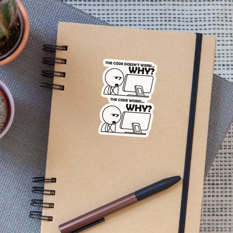Programmierung Code Witzig Sticker Größe S (10 x 10 cm)