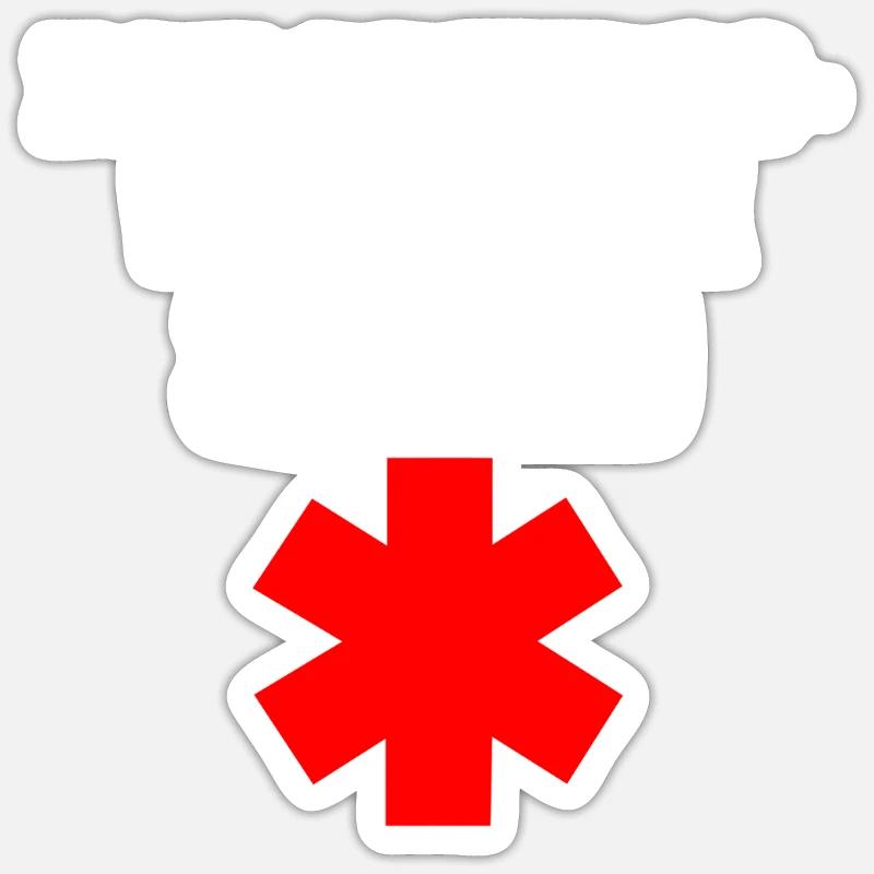 Drôle de service de secours Sort &ambulancier Sticker taille S (10 x 10 cm)