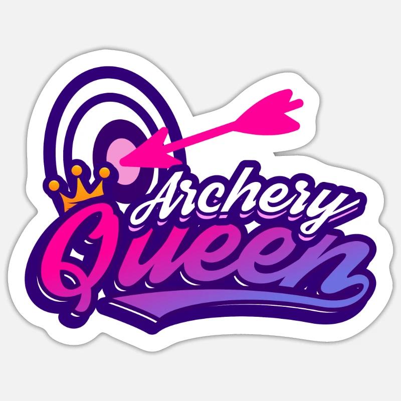 Archery Queen - Sticker size S (10 x 10 cm) - white matte