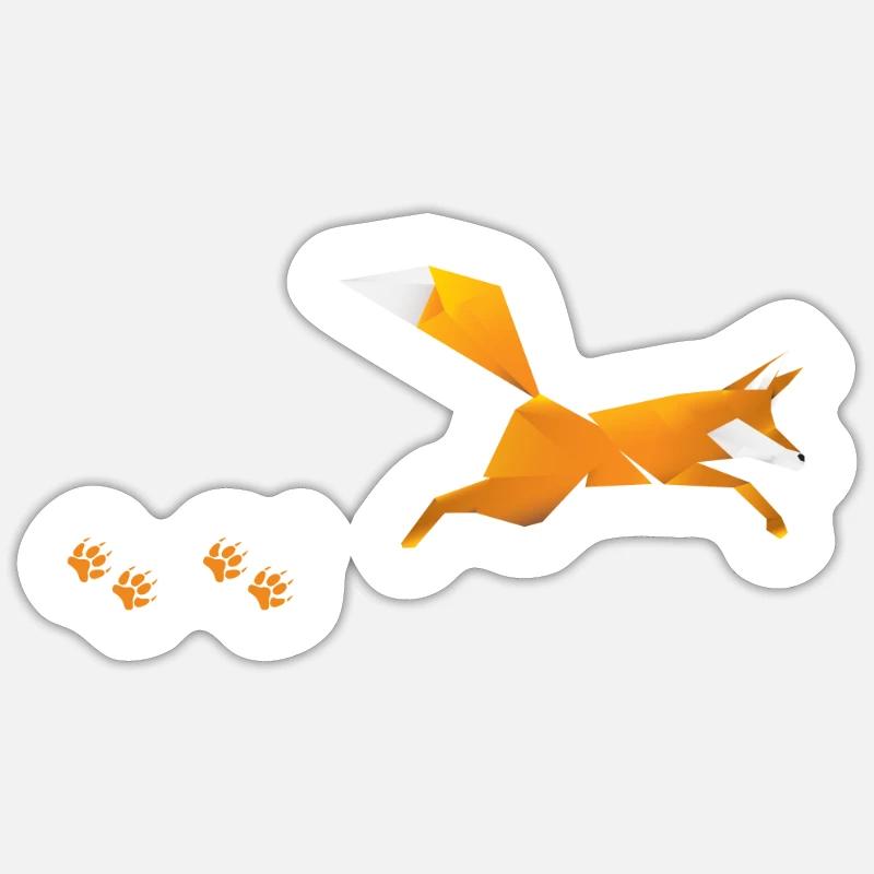 Fox animal gift - Sticker size S (10 x 10 cm) - white matte