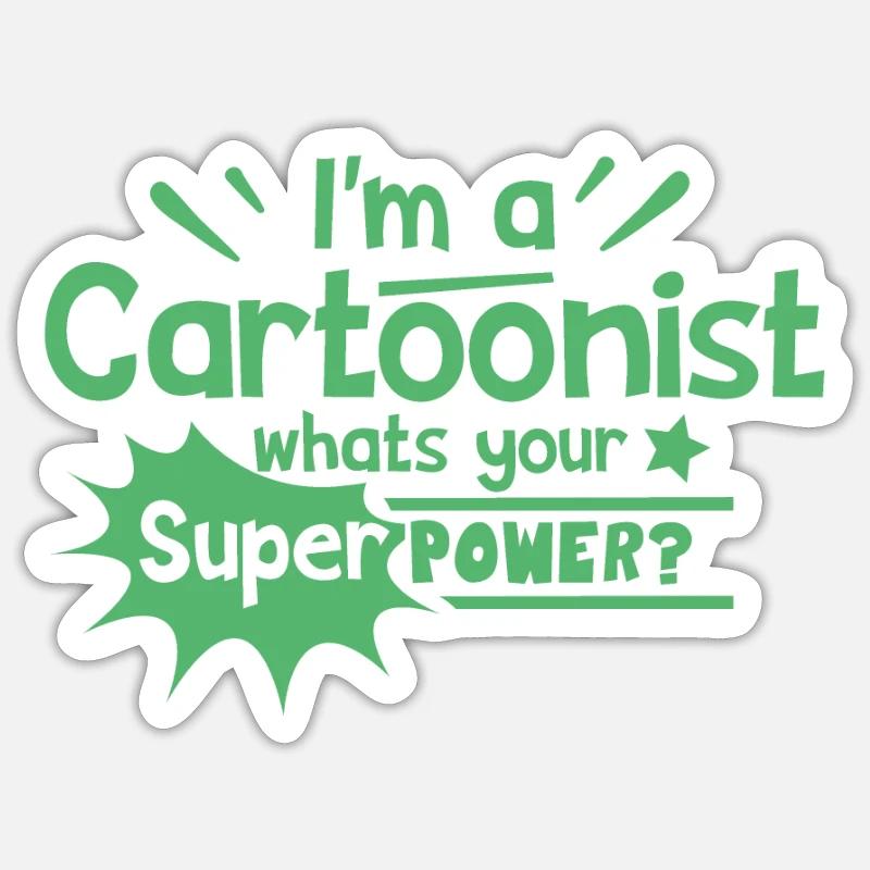 Comic - Sticker Größe S (10 x 10 cm) - Mattweiß