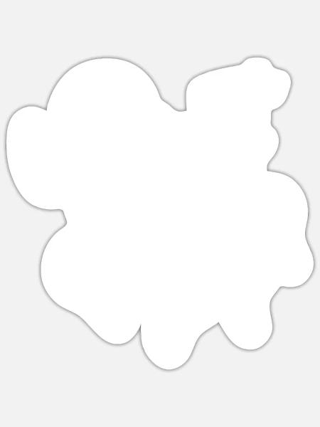 Seelen Katze - Sticker Größe S (10 x 10 cm) - Mattweiß