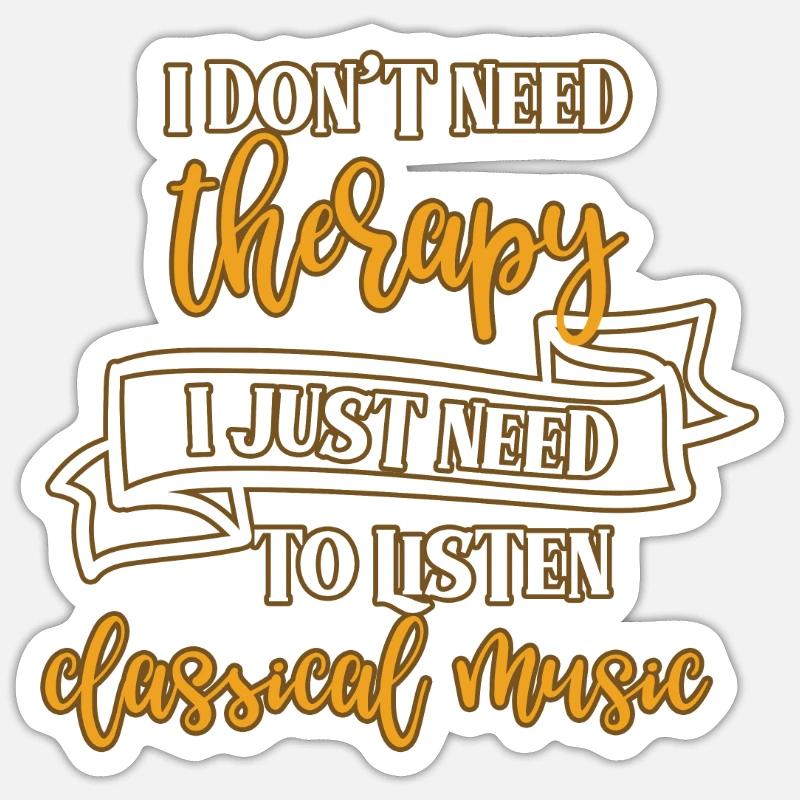 Classical music - Sticker size S (10 x 10 cm) - white matte