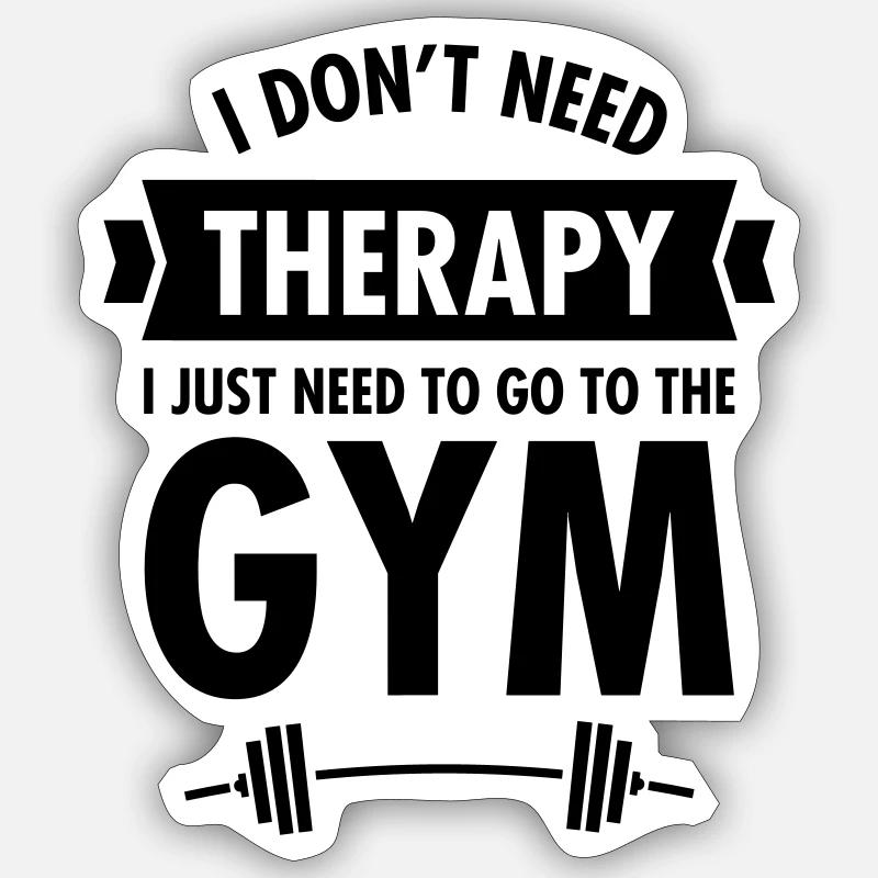 Therapy - Gym - Sticker size S (10 x 10 cm) - white matte