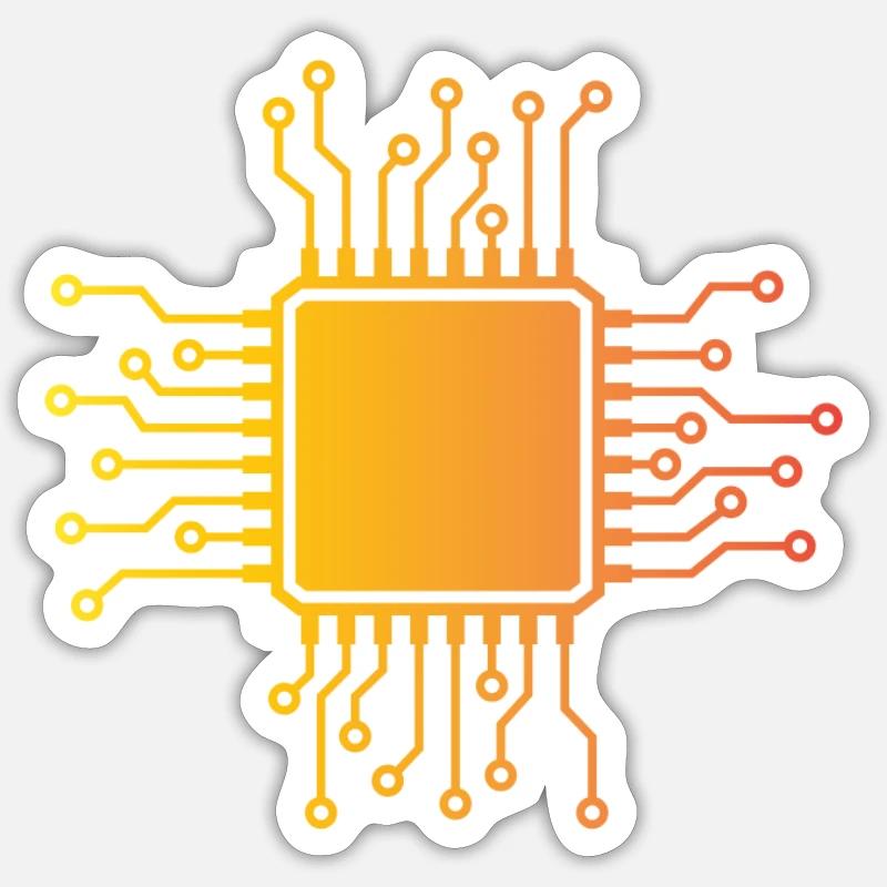 Computer Scientist Admin Hardware CPU Sticker size S (10 x 10 cm)