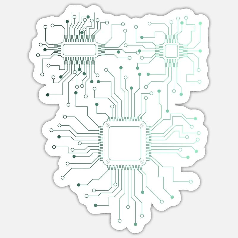 Computer Scientist Admin Hardware CPU - Sticker size S (10 x 10 cm) - white matte