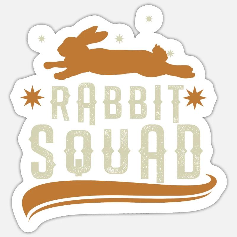 Rabbit Squad Group Rabbits Sticker size S (10 x 10 cm)