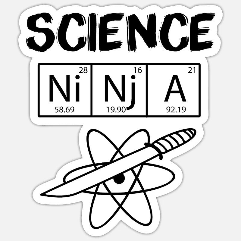 Science Ninja Sticker size S (10 x 10 cm)