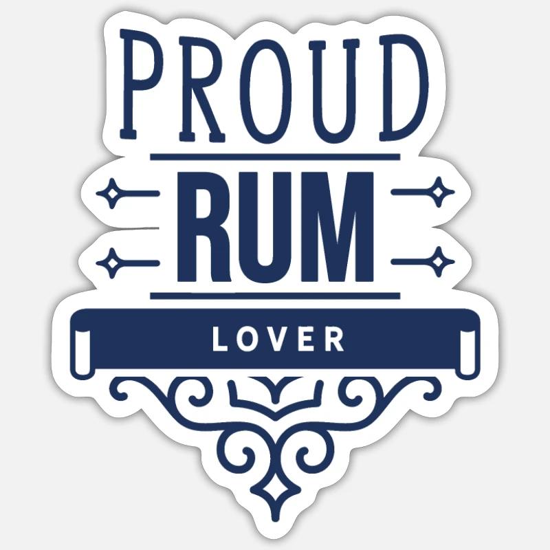 Drinker Drink Rum Rum Lover Alcohol Bar Suff Sticker size S (10 x 10 cm)