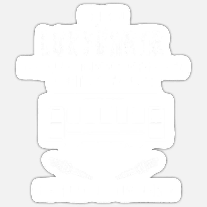 Zug Bahn - Sticker Größe S (10 x 10 cm) - Mattweiß