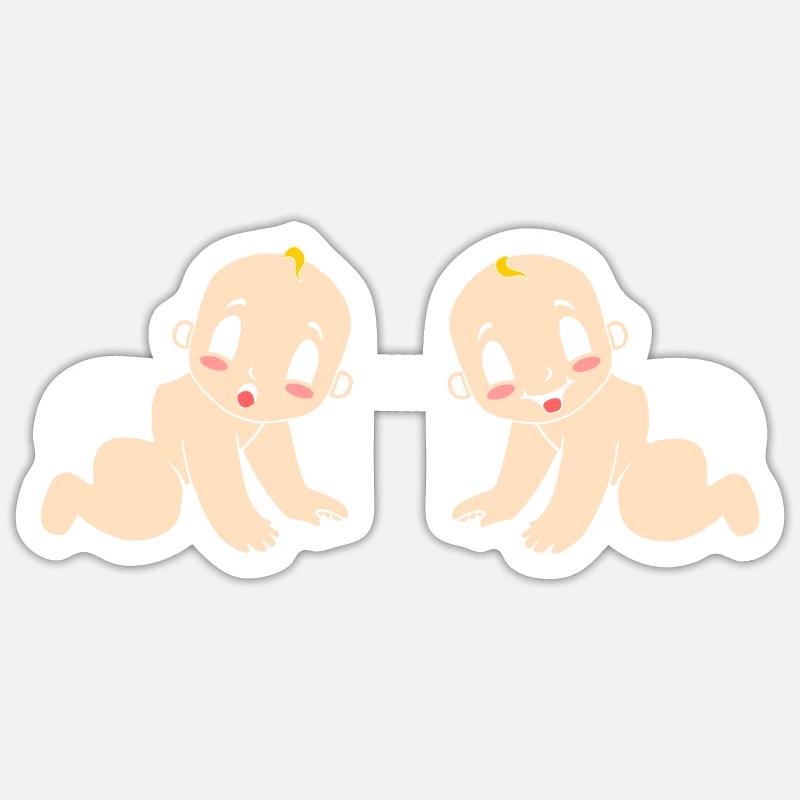 bébé - Sticker taille S (10 x 10 cm) - blanc mat