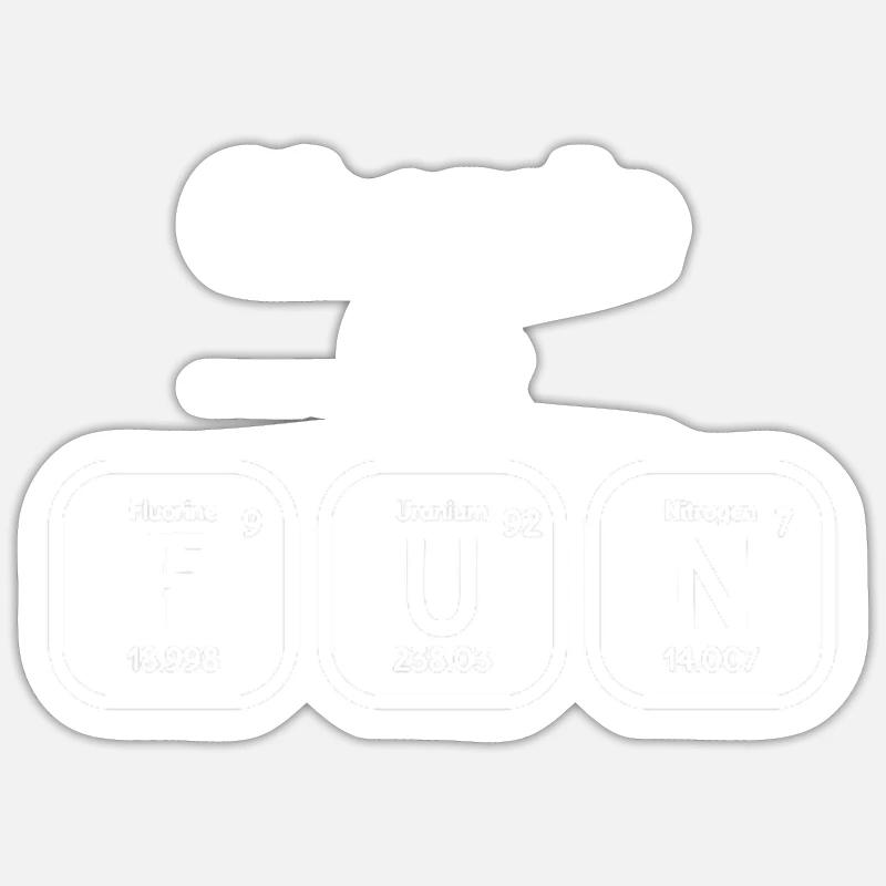 Chemistry Periodic Table Elements Gift FUN Fun Sticker size S (10 x 10 cm)