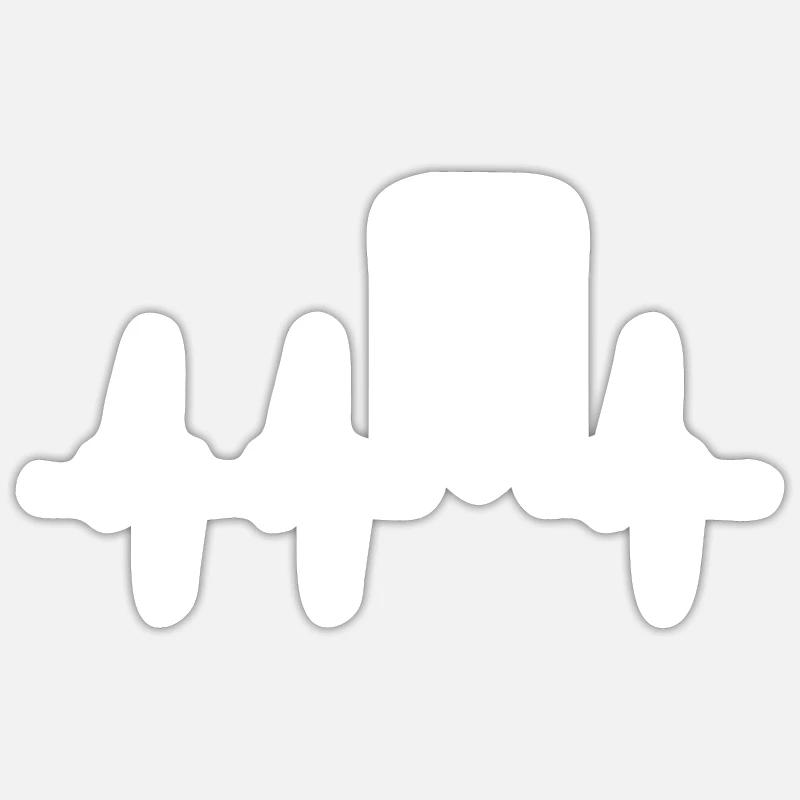smartphone - Sticker taille S (10 x 10 cm) - blanc mat
