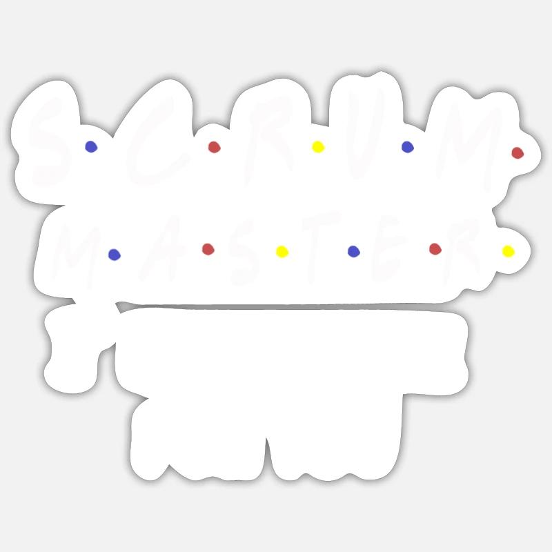 Bester Spaß Scrum Master Projektmanager Freunde - Sticker Größe S (10 x 10 cm) - Mattweiß