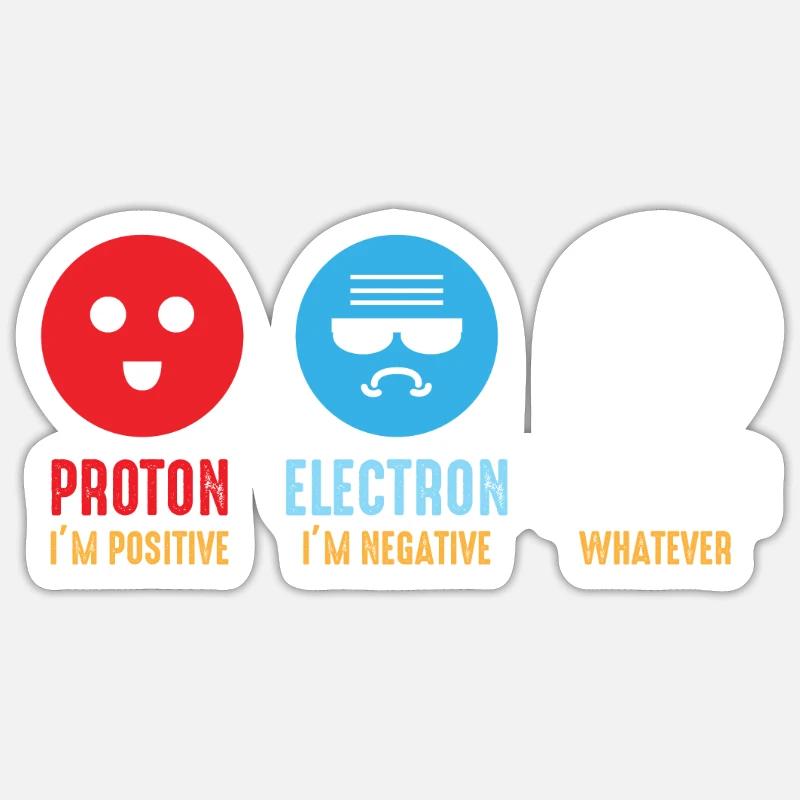 Science chemistry protons electrons neutrons Sticker size S (10 x 10 cm)