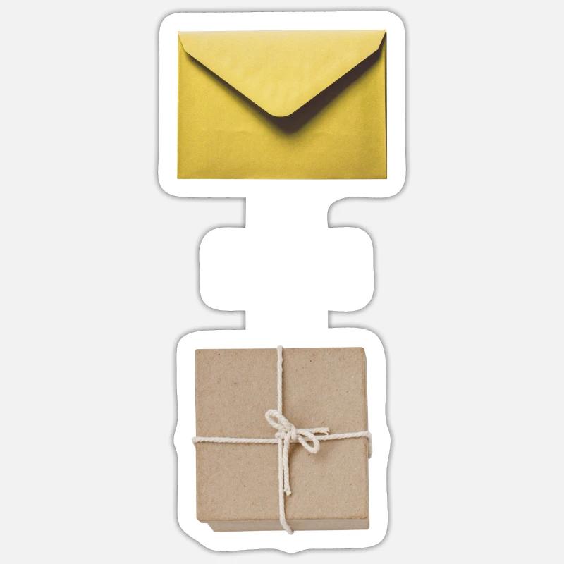 Courrier, courrier, colis. - Sticker taille S (10 x 10 cm) - blanc mat