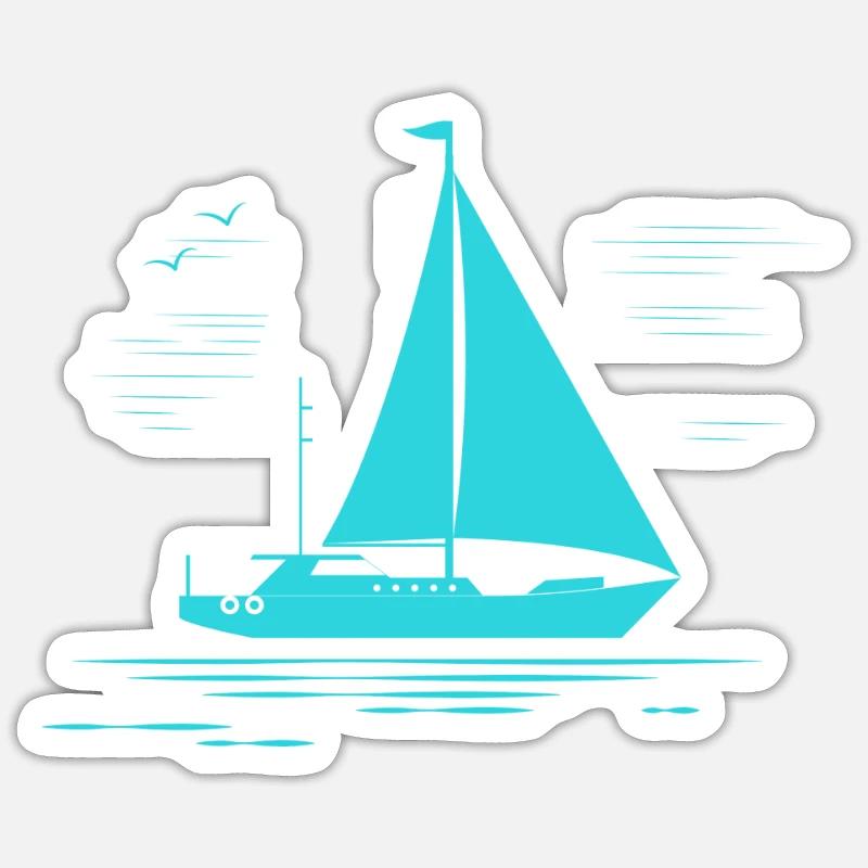 sailing - Sticker size S (10 x 10 cm) - white matte