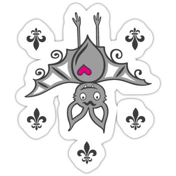 Vampir Fledermaus Halloween - Sticker Größe S (10 x 10 cm) - Mattweiß - Vorne