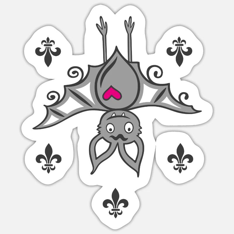 Vampire Bat Halloween - Sticker size S (10 x 10 cm) - white matte