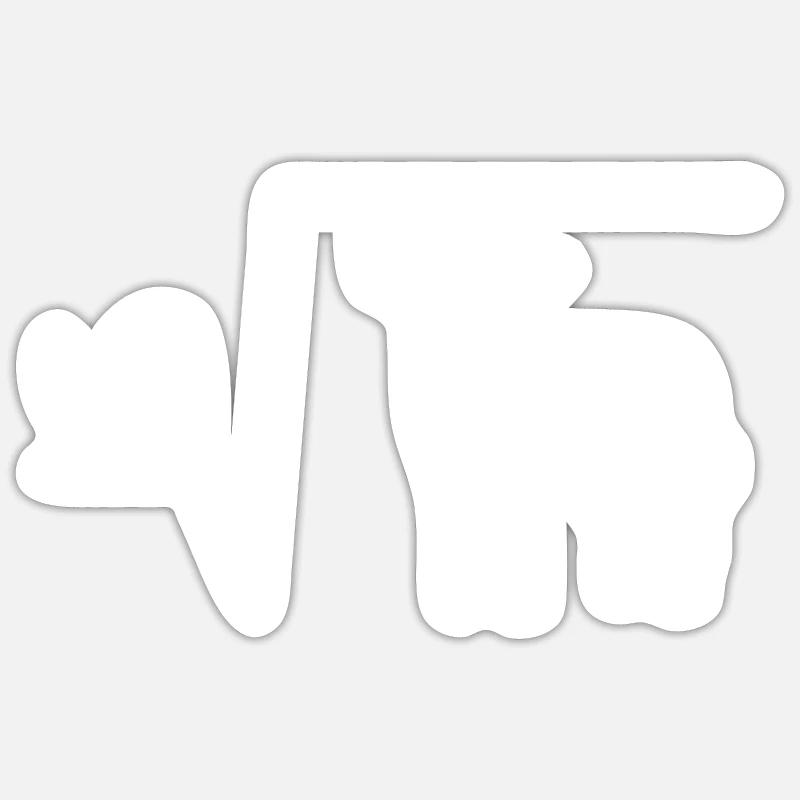 Duck Root Cow Math Jeu De Mots Math Math - Sticker taille S (10 x 10 cm) - blanc mat