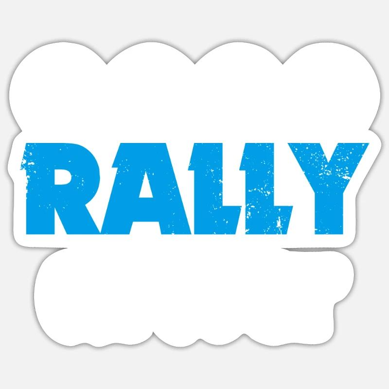 Rallyefahrer - Sticker Größe S (10 x 10 cm) - Mattweiß