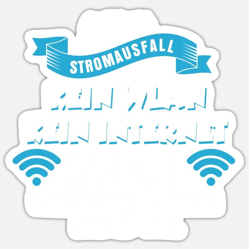 Stromausfall Internet Sticker Größe S (10 x 10 cm)