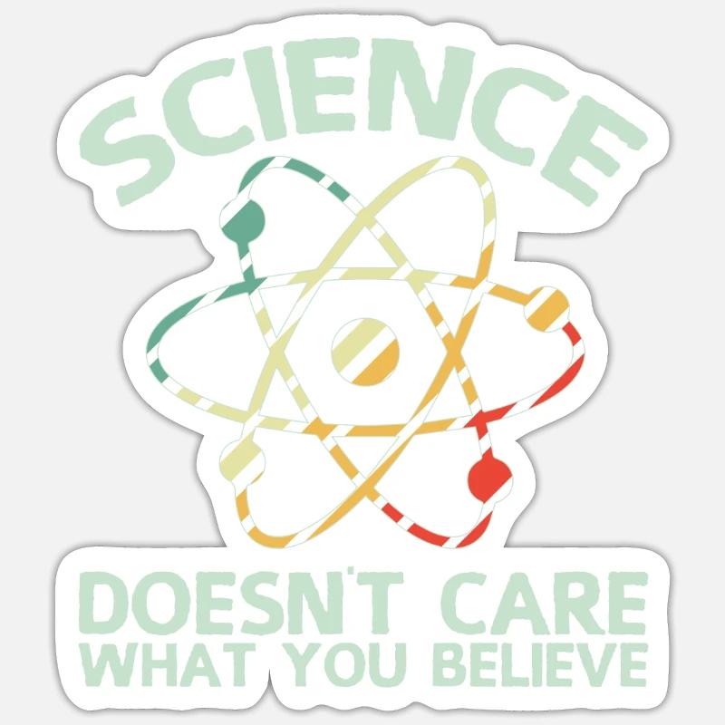 science - Sticker taille S (10 x 10 cm) - blanc mat