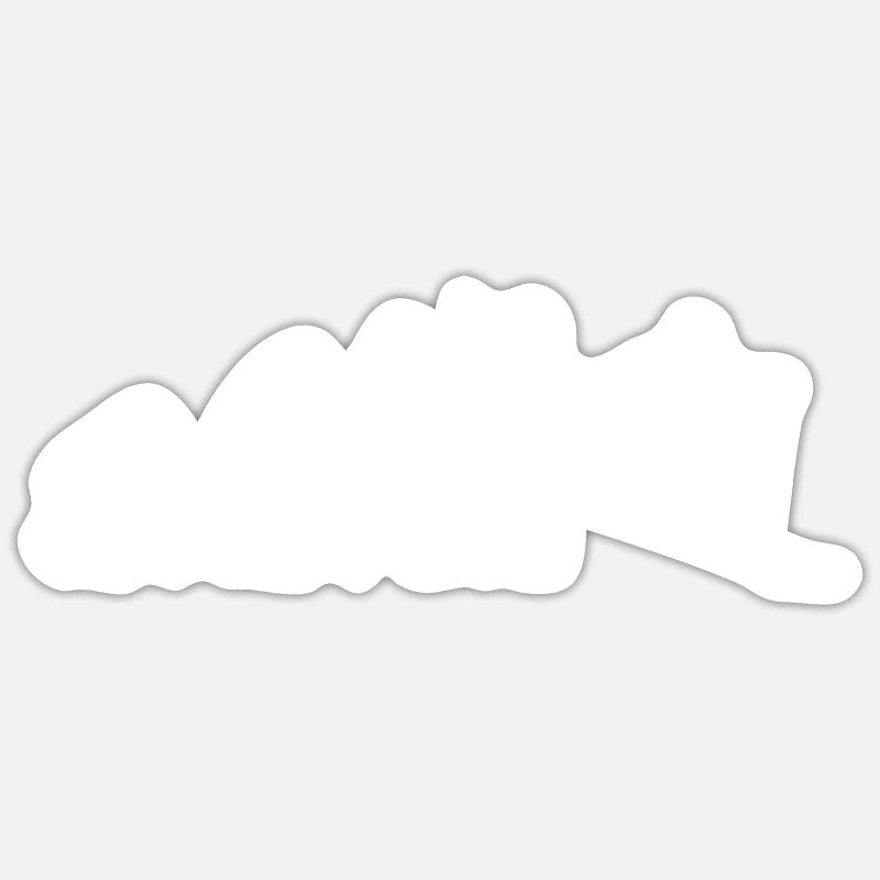 Evolution du skieur - Sticker taille S (10 x 10 cm) - blanc mat
