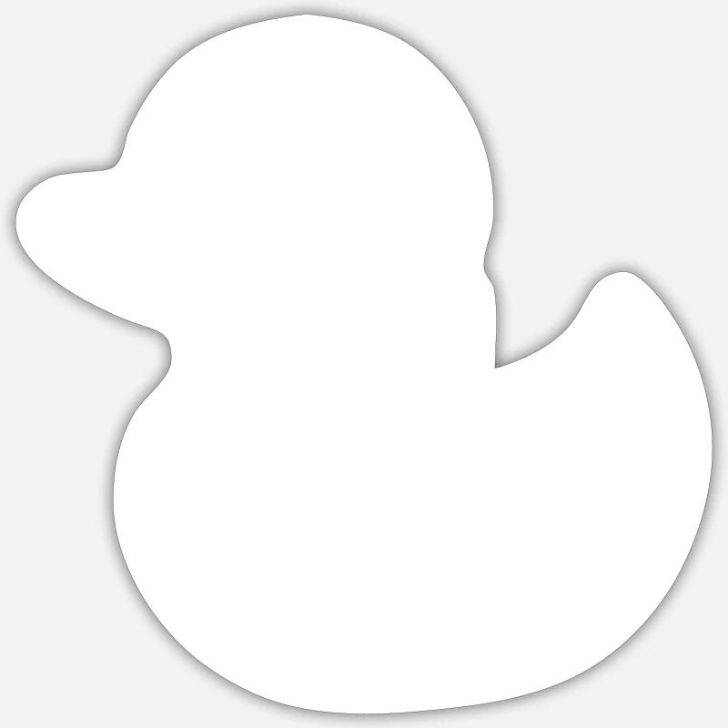 Gummiente Quietscheente Rubber Duck - Sticker Größe S (10 x 10 cm) - Mattweiß