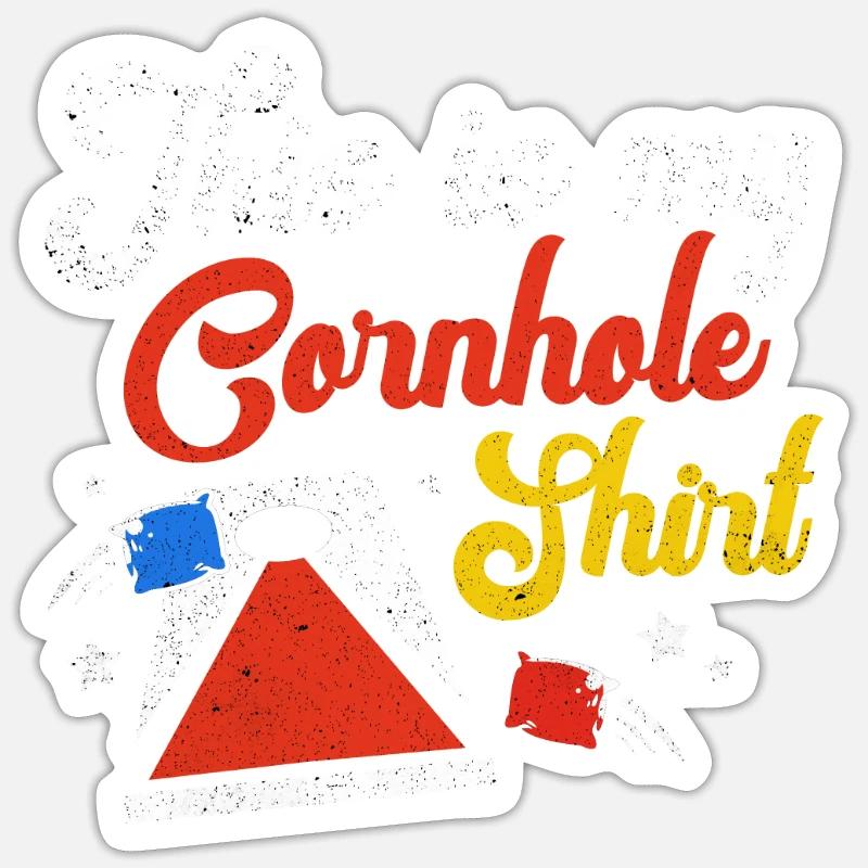 Cornhole - Sticker size S (10 x 10 cm) - white matte