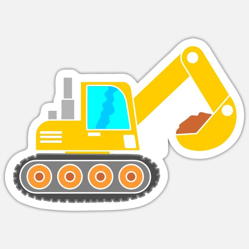 Machine de construction de pelle Sticker taille S (10 x 10 cm)