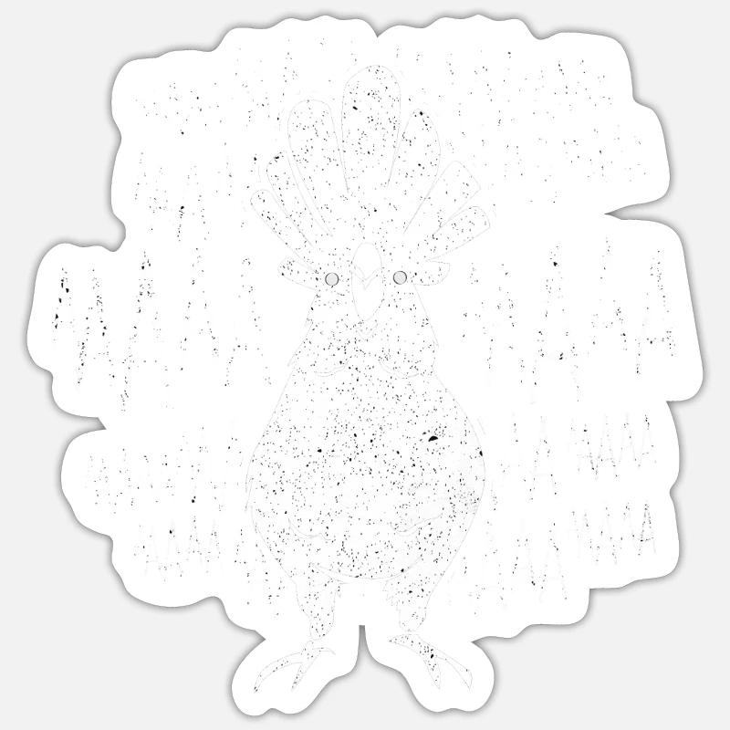 cacatoès - Sticker taille S (10 x 10 cm) - blanc mat