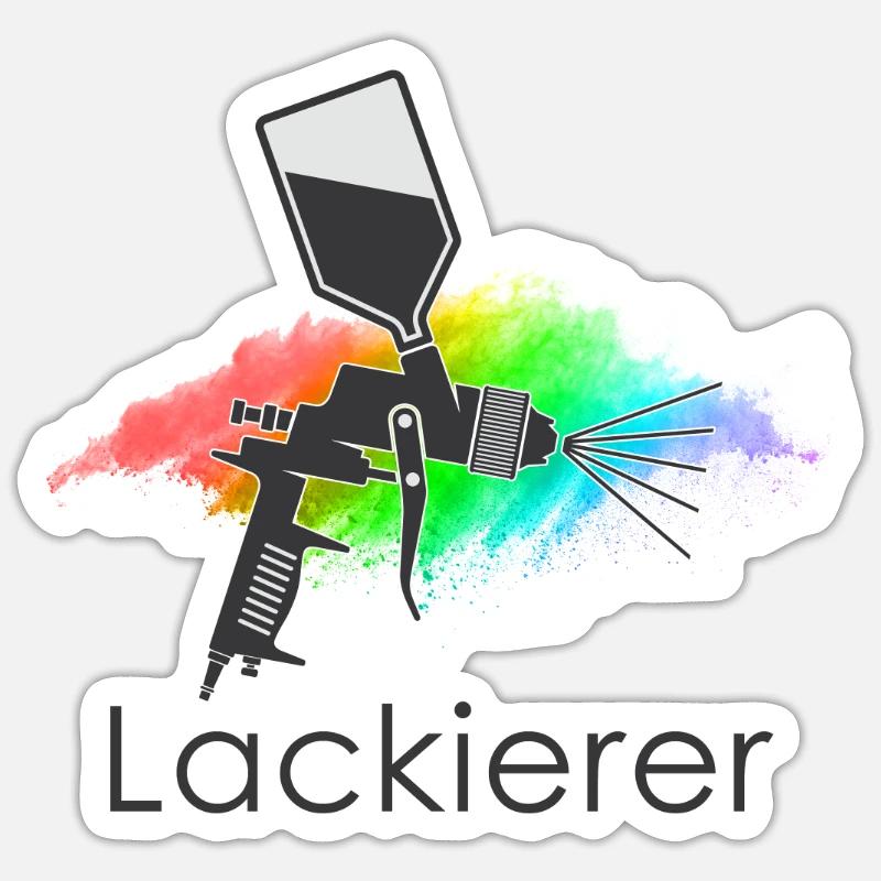 painter - Sticker size S (10 x 10 cm) - white matte