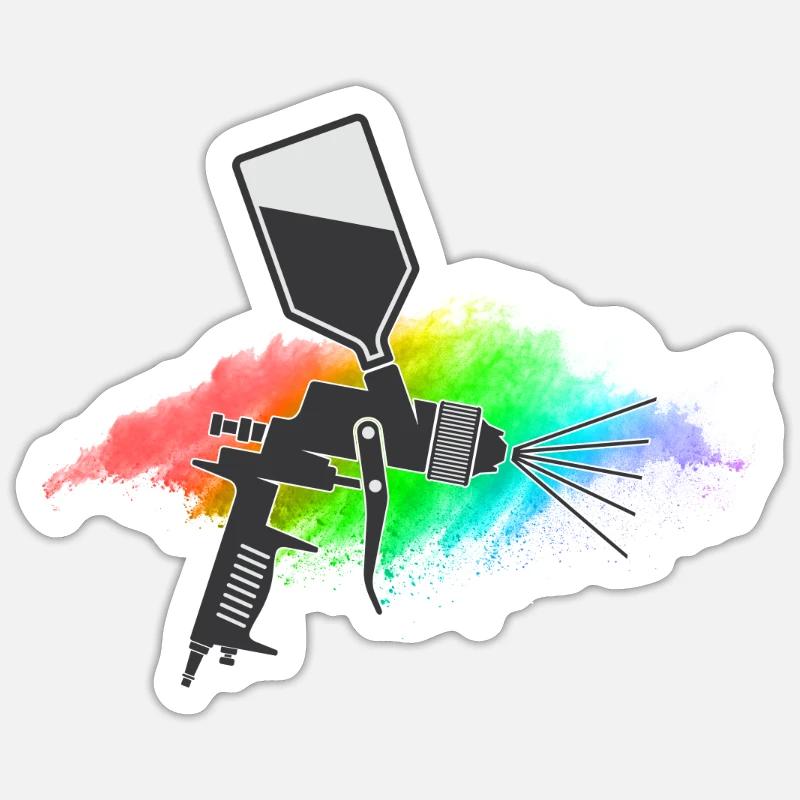 paint - Sticker size S (10 x 10 cm) - white matte