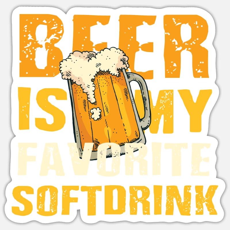 Bier Säufer Lustiges Geschenk Sticker Größe S (10 x 10 cm)