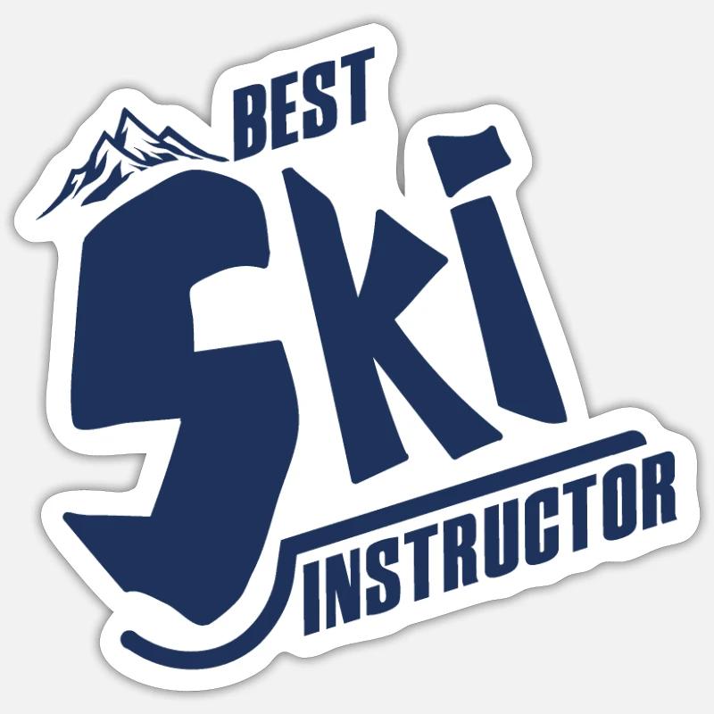 Skier Ski instructor Ski instructor Ski trainer Ski course Sticker size S (10 x 10 cm)