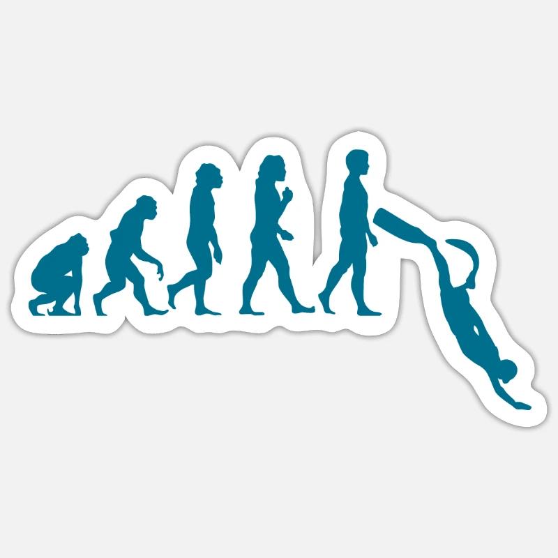 APNOE EVOLUTION cadeau de plongée en apnée - Sticker taille S (10 x 10 cm) - blanc mat
