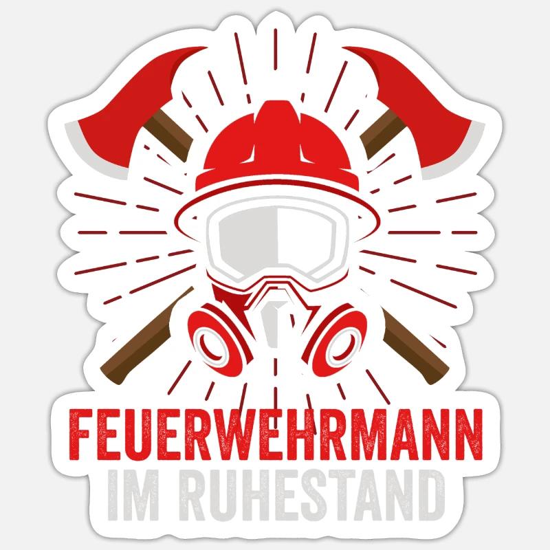 Fire Brigade Pension - Sticker size S (10 x 10 cm) - white matte
