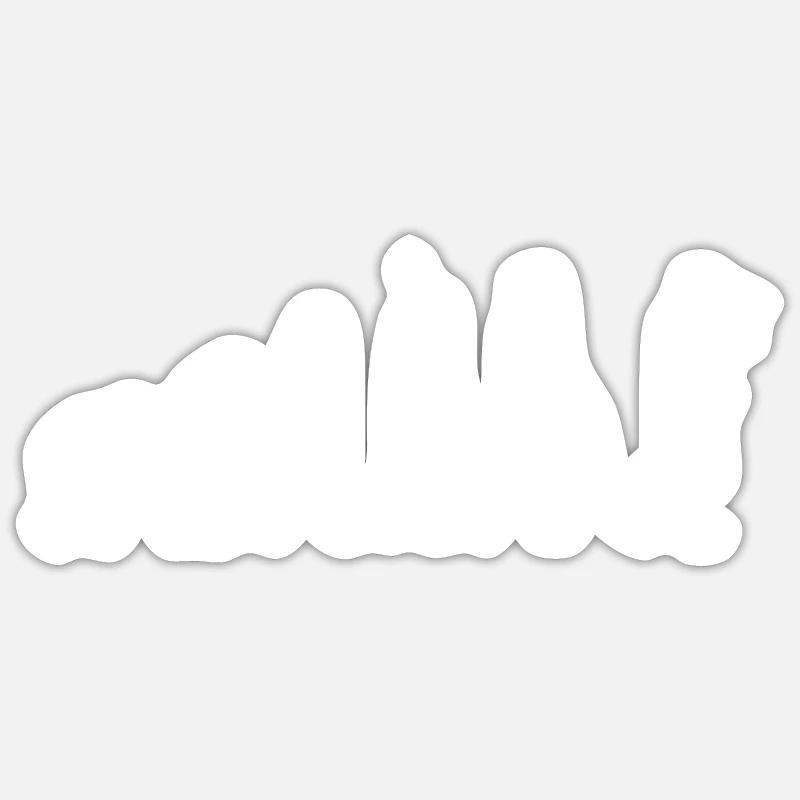 Evolution Rapper Histoire de rap Hip-Hop Rap - Sticker taille S (10 x 10 cm) - blanc mat