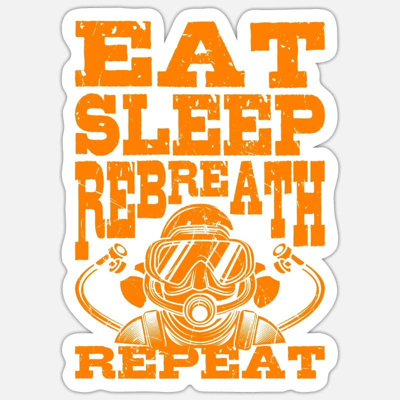 DIVE SILENT Rebreather Technisch Tauchen Geschenk Sticker Größe S (10 x 10 cm)
