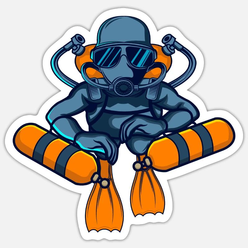 TEC DIVER SIDEMOUNT Dive Gift For Divers Sticker size S (10 x 10 cm)